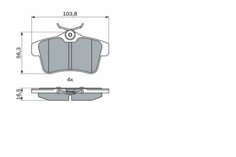 Тормозные колодки (задние) Citroen C4 09-/DS4/DS5 11-15/Peugeot 308/508/3008/5008 09-18