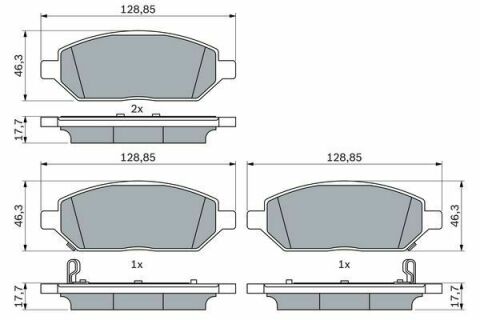 BOSCH OPEL Колодки торм. пер. Karl 1,015-