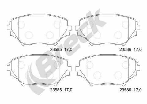 Колодки тормозные (передние) Toyota Rav 4 II 00-05 (Akebono) Колодки тормозные (передние) Toyota Rav 4 II 00-05 (Akebono)