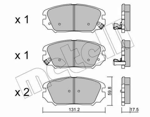 Колодки тормозные (передние) Hyundai Tucson 04-/Sonata 05-10/Grandeur 05-/Kia Opirus 06-