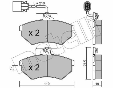 Колодки тормозные (передние) VW Golf III/Jetta 92-99