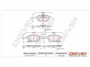 DP1010.10.0814 Drive+ - Гальмівні колодки до дисків