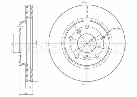 Диск тормозной (передний) Mazda 626 87-97/Chery Tiggo 05-14