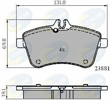 CBP01723 Comline - Гальмівні колодки до дисків