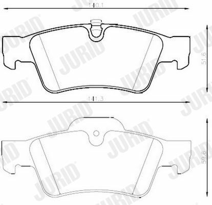 JURID DB Гальмівні колодки задн.GL/ML W164, R251
