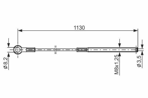 Трос ручника (центральный) MB T1 77-96 (L=1130mm)
