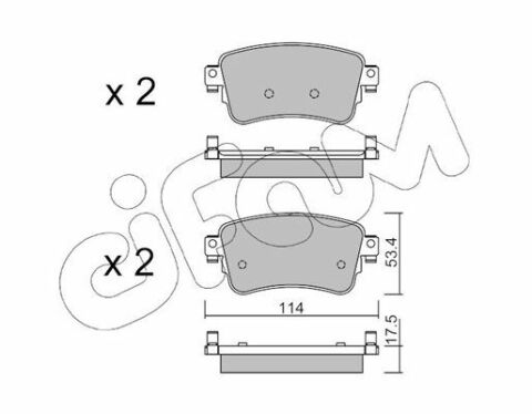 Тормозные колодки задние SPACETOURER, DISPATCH IV,JUMPY, EXPERT 1.6/ 2.0 D 02.16- CITROEN