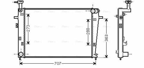 Радіатор охолодження tucson (2005) 2.0 cvvt (механіка)