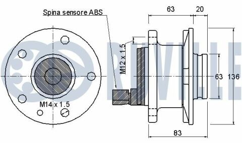 Подшипник ступицы задние s60 10-