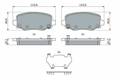 Тормозные колодки задние JEEP CHEROKEE 14-