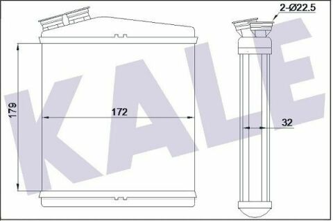 KALE LANDROVER Радиатор отопления Discovery Sport,Freelander II,Range Rover Evoque 10-,Volvo S60/80,XC70