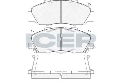 Колодки гальмівні (передні) Honda Accord 91-03/Civic/CR-V 95-02/HR-V 99-/Integra 93-/Stream 05-