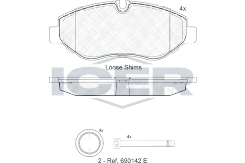 Колодки тормозные (передние) MB Sprinter (906,907,910)/VW Crafter 06-/MB Vito (W639) 03-/(W447) 14-