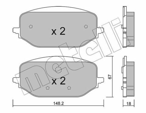 Колодки гальмівні (передні) Citroen Berlingo 18-/C5 21-/Peugeot Partner 18-/Fiat Doblo 22-