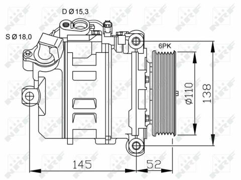 Компресор кондиціонера BMW 5 (E60/E61)/6 (E63/E64) 2.5/3.0i 04-10