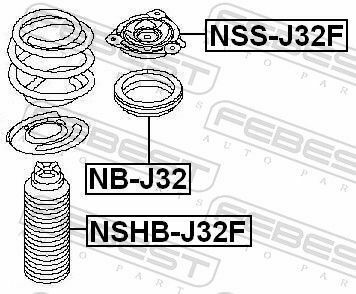 Подушка амортизатора (переднего) Nissan Murano 08-14