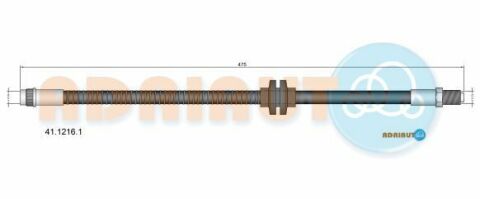 Шланг тормозной передний L=475mm Megane 02-, Scenic 03-, Grand Scenic 04- RENAULT