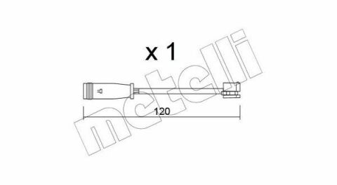 Датчик зносу гальмівних колодок MB (C190/C204/C218/S205/W212/W221) 05-