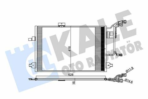 KALE VW Радіатор кондиціонера Audi A6 97-