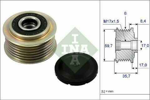 Шкив генератора Mazda CX-7 2.3MZR DISI Turbo/2.5MZR, 06/06 - 12/14