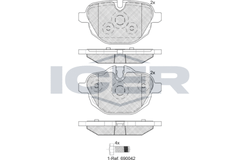 Колодки гальмівні (задні) BMW 5 (F07/F10-11) 09-17/(G30-31/F90)/6 (G32)/7 (G11-12) 16-/X3/X4/X5/X6