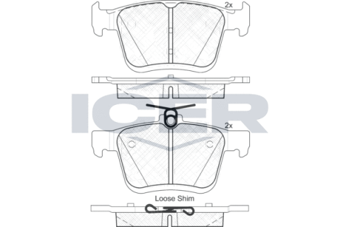 Колодки тормозные (задние) Audi A3/VW Golf 12-/Touran/Passat B8 14-/Skoda Karoq 17-/Octavia 20-