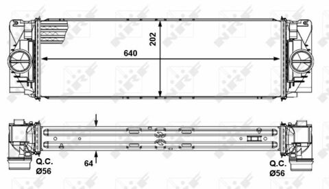 Радиатор интеркулера MB Sprinter 2.2CDI OM651 09-/ VW Crafter 2.0TDI 10-