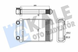 KALE OPEL Радиатор отопления Astra J,K,Cascada,Zafira Tourer 09-