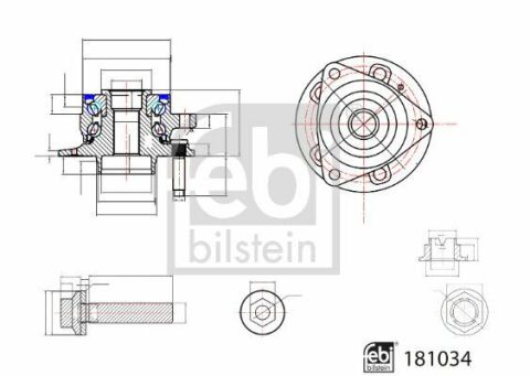 Подшипник передней ступицы на OPEL Astra K 15-