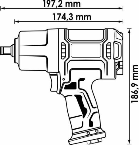 Гайковерт пневматичний 1/2" 1720Nm