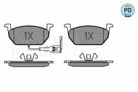 Колодки гальмівні (передні) Audi A3/VW Golf VII 12- (з датчиком) (Ate)