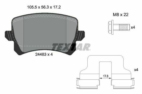 Колодки гальмівні (задні) Audi A6/VW Passat/CC 1.8TSI/2.0TDI 10- (Lucas) Q+