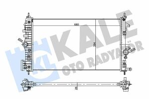 KALE OPEL Радиатор охлаждения Insignia 1.6/2.0CDTi 08-