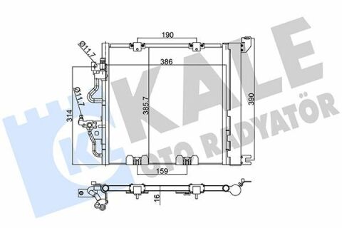 KALE OPELРадиатор кондиционера Astra H,Zafira B