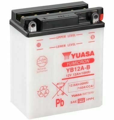 МОТО Yuasa 12V 12,6Ah  YuMicron Battery  YB12A-B (сухозаряжений)