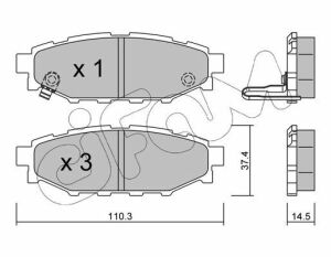 Тормозные колодки задние Forester,Impreza,Legacy,Outback SUBARU