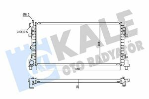 KALE VW Радиатор охлаждения Audi,Polo,Skoda Fabia,Rapid,Roomster