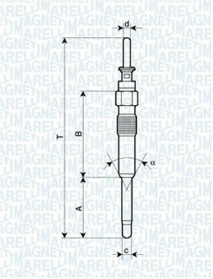 MAGNETI MARELLI Свічка розжарювання BMW X5,3,5,7 LAND ROVER FREELANDER ROVER 75 [062900023304]