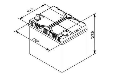 Акумуляторна батарея 65Ah/650A (232x173x225/+R/B0) (Start-Stop EFB) Азія