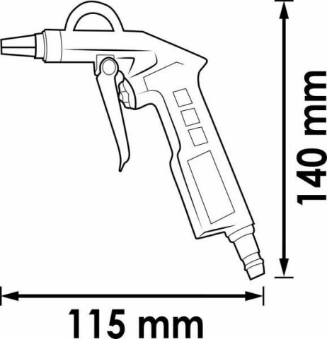 Пистолет продувочный короткий L-140 mm