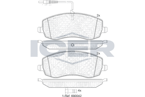 Колодки гальмівні (передні) Citroen C8/Peugeot 807 2.0/2.2 HDi 06-