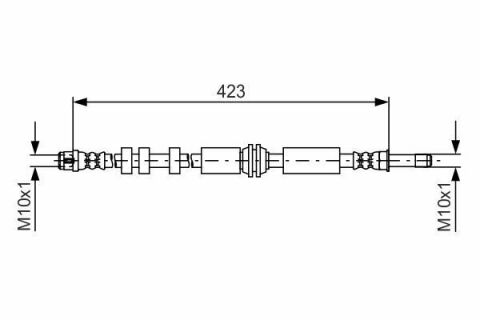 Шланг тормозной (задний) Audi A6/A7 10- (L=423mm)