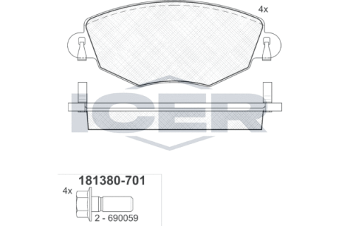 Колодки гальмівні (передні) Ford Mondeo III 00-07/Jaguar X-Type 01-09