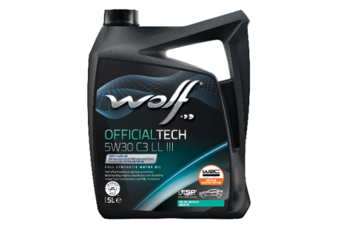 Моторна олива WOLF OFFICIALTECH 5W-30 C3 LL III, 5 літрів