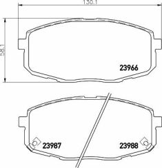 Тормозные колодки пер. Hyundia i30/KIA C'eed 02-
