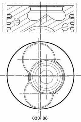 Поршень T5 1.9TDI (80mm)(1-2 цил.)