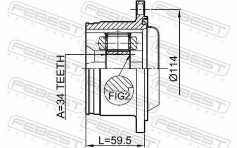 ШРКШ (ШРУС) внутренний 34x114 AUDI A4 95-