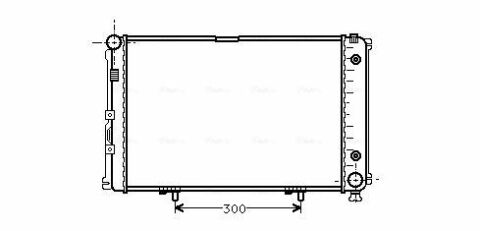 Радиатор охлаждения с АКПП W201 2.0 82-DB
