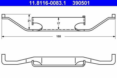 Планка суппорта (переднего) прижимная (к-кт) BMW 3 (E46)/5 /7 (E32) -05/X3 (E83) 03-12 (Ate-Teves)