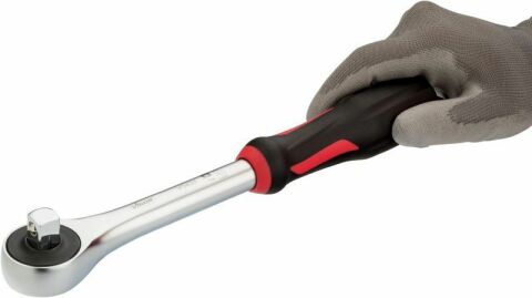 Тріскачка 1/2" ротаційна 72 зубця 288 мм з поворотною ручкою на 360°